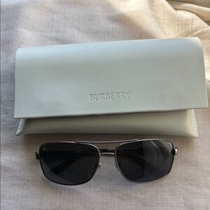 Burberry Men's Black Sunglasses with Cream Case